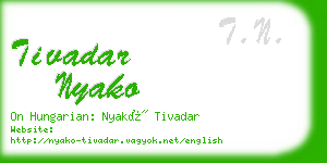 tivadar nyako business card